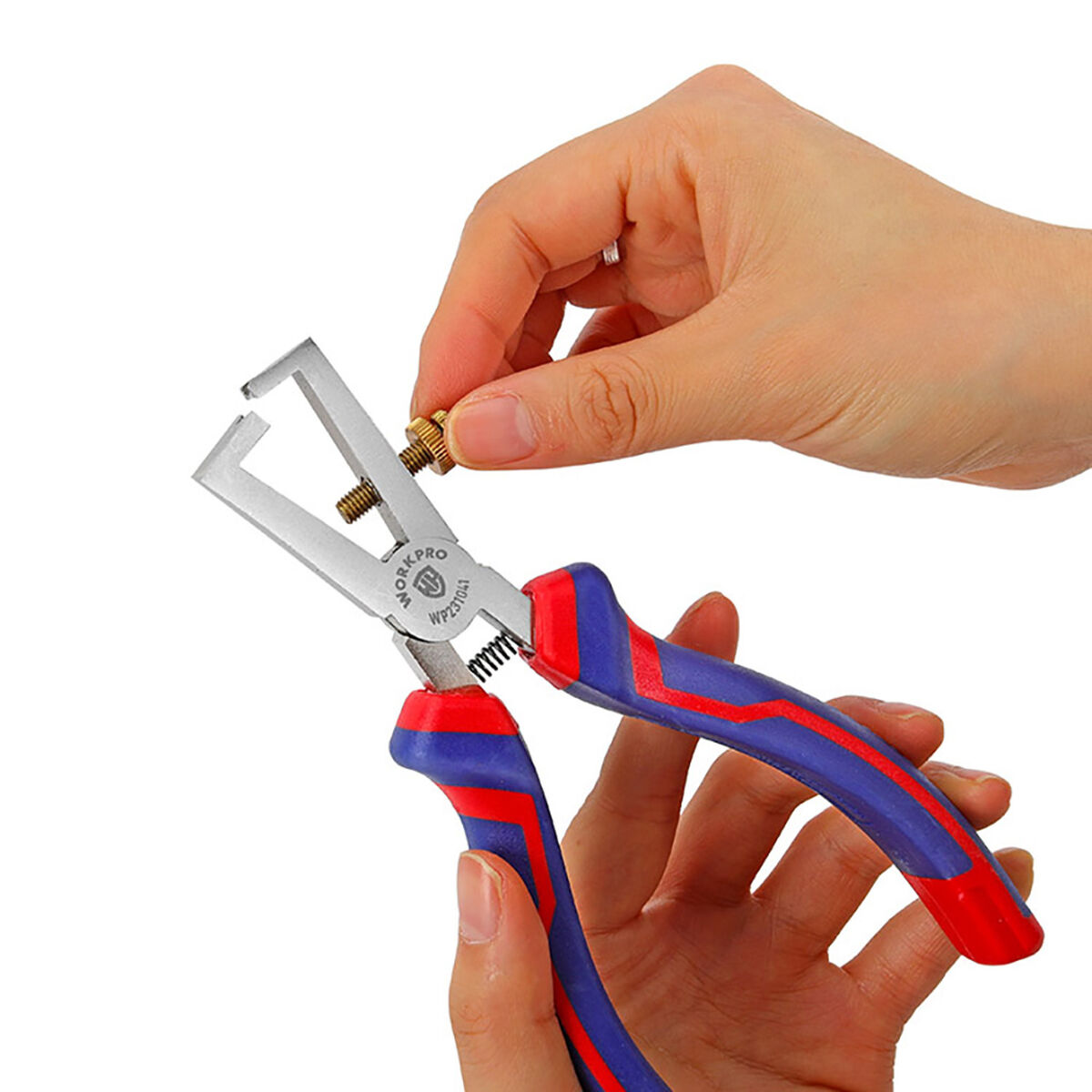 Alicates descarnadores de fios Workpro 16 cm
